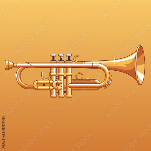 Golden Trumpet Musical Instrument Brass.