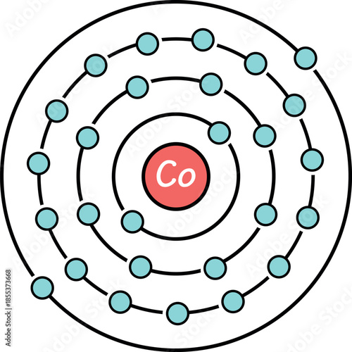 Cobalt formule color line icon. Pictogram for web page, mobile app, promo