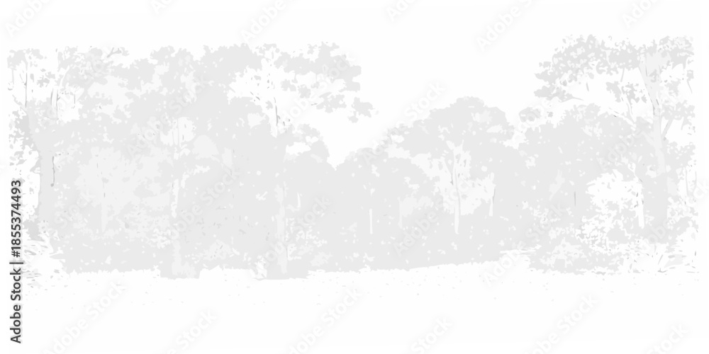Fototapeta premium A grayscale image depicting a row of trees against a light background