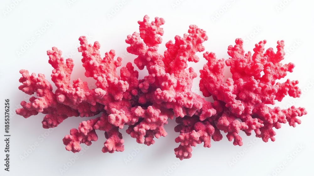 Fototapeta premium Pink coral reef isolated on white background