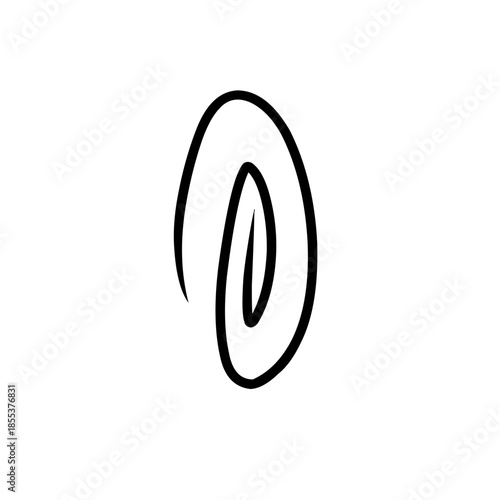 A black minimalist spiral stroke