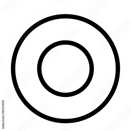 シンプルな黒い二重丸