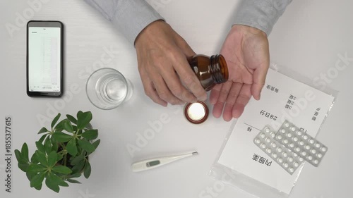 病院で処方された薬の服用