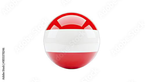 Free Download 3D Austria flag sphere on transparent background - GFXLoad