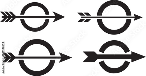 Arrow circular symbol target goal achievement success progress forward motion