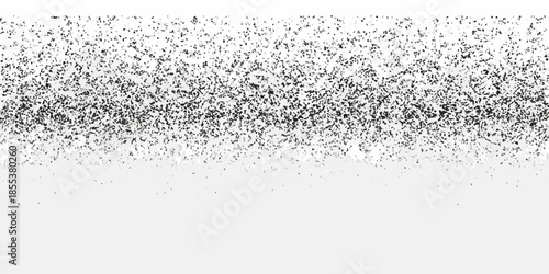 A dense collection of tiny black dots against a stark white background