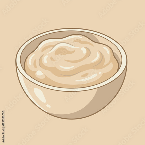 Creamy mayonnaise in a bowl.