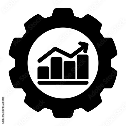 Productivity Performance Profit Growth Icon from Data Analysis Icon Collection (Glyph style)