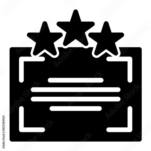 Feedback Good Recommendation Star Icon from Data Analysis Icon Collection (Glyph style)