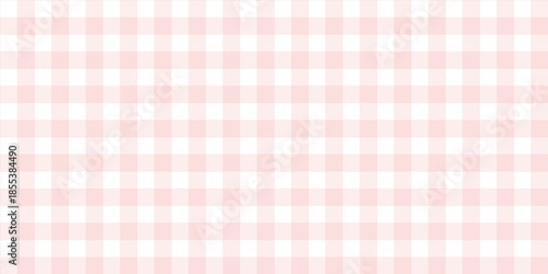 Pale pink and white gingham pattern background. Sweet baby pink checkered texture for feminine designs, bridal showers, and cute crafts.