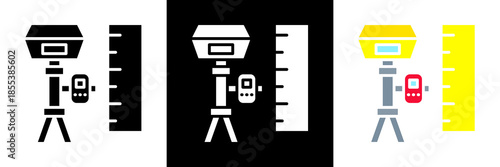 Geodetic Icon Set Glyph vector Illustration 