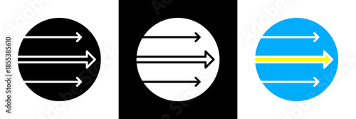 Latitude Icon Set Glyph vector Illustration 