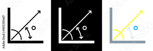 Angle Icon Set Glyph vector Illustration 