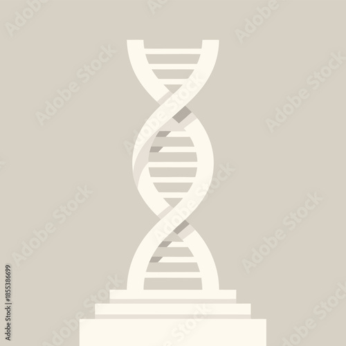 DNA Double Helix Structure Icon.