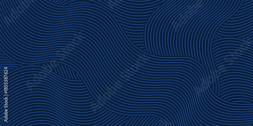 3D modern line Dark blue background, wave curve abstract presentation background. Luxury paper cut background. eps 10