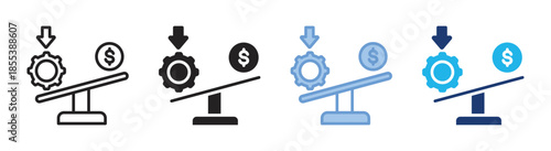 Leverage icon set multiple style collection