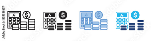 Accounts icon set multiple style collection