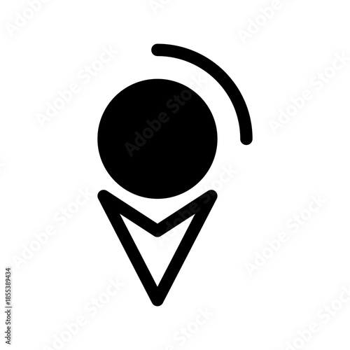 South Direction Icon Vector Symbol Design Illustration