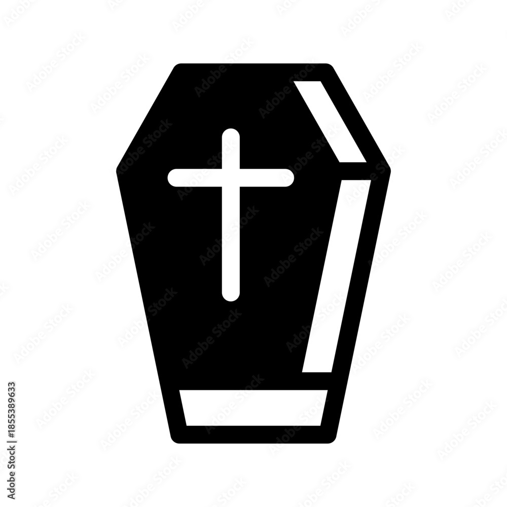 Obraz premium Coffin Icon Vector Symbol Design Illustration
