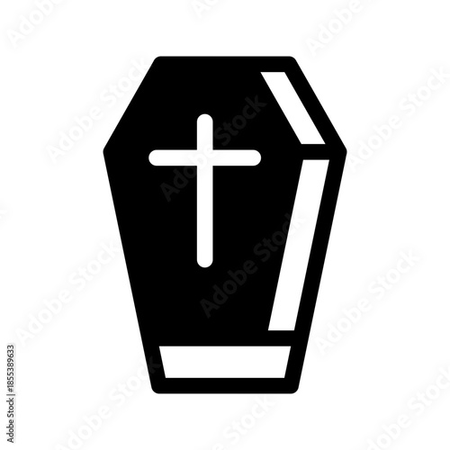 Coffin Icon Vector Symbol Design Illustration