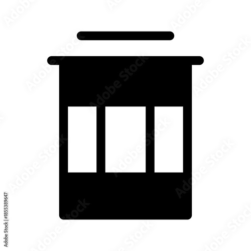 Rubbish Bin Icon Vector Symbol Design Illustration