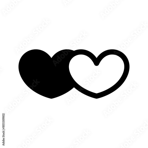 Heart Icon Vector Symbol Design Illustration