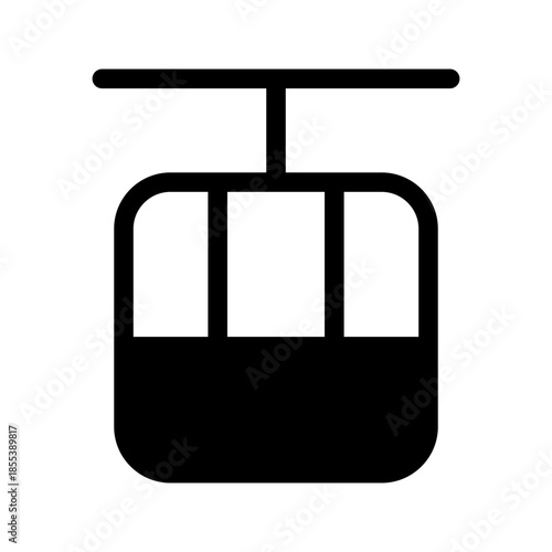 Cable Car Icon Vector Symbol Design Illustration