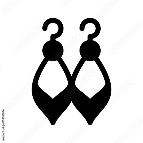 Earrings Icon Vector Symbol Design Illustration