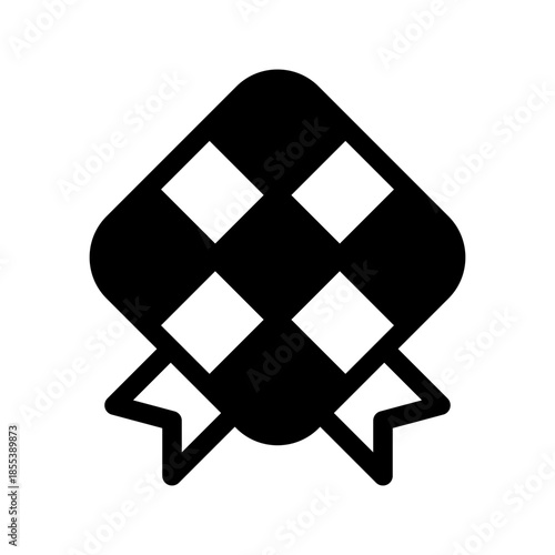 Ketupat Icon Vector Symbol Design Illustration