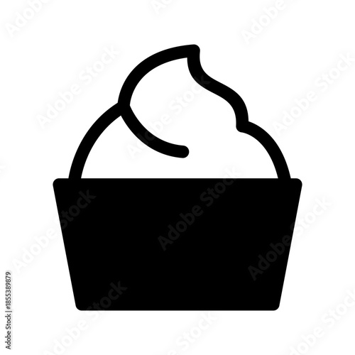 Muffin Icon Vector Symbol Design Illustration