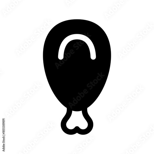 Chicken Drumstick Icon Vector Symbol Design Illustration