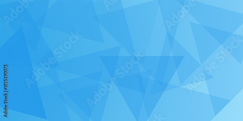 Abstract background of translucent triangles in light blue colors. design modern vector ilustration.