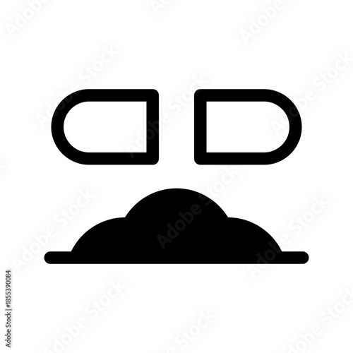 Pill Icon Vector Symbol Design Illustration
