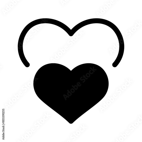 Heart Icon Vector Symbol Design Illustration