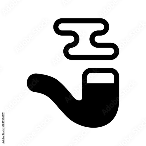 Smoking Pipe Icon Vector Symbol Design Illustration