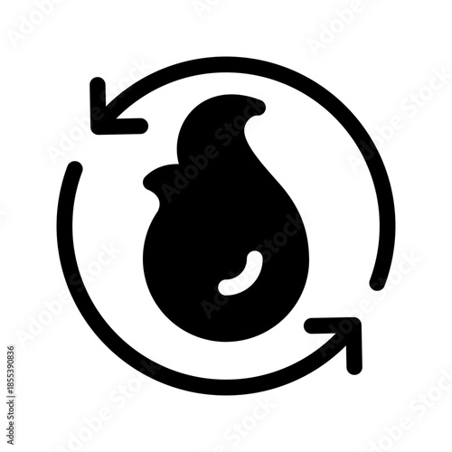 Thermal Energy Icon Vector Symbol Design Illustration