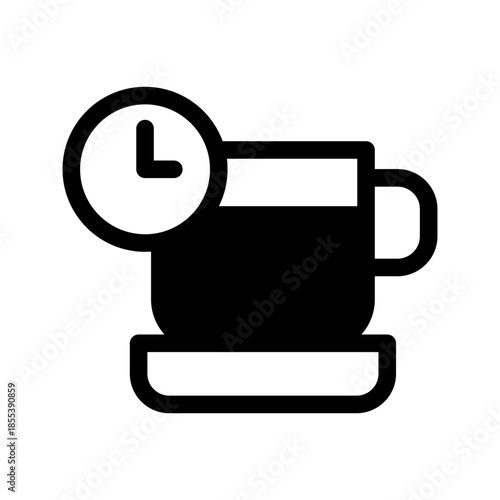 Coffee Time Icon Vector Symbol Design Illustration