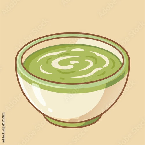 Green Soup in a Bowl.