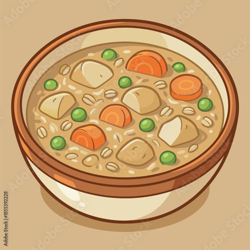 Hearty Vegetable Stew in a Bowl.