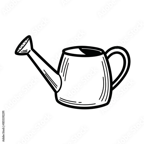 Watering Can Illustration Simple Design.