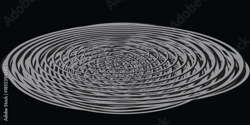 3D gradient holographic disc icon. Abstract hologram circle. 3D vector illustration. art