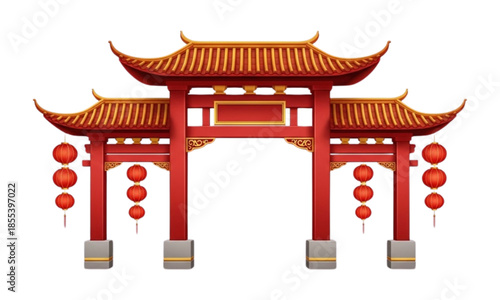 chinese pavilion in the park