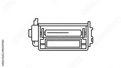 Photocopier Machine Icon Line Style for Office Copy Equipment