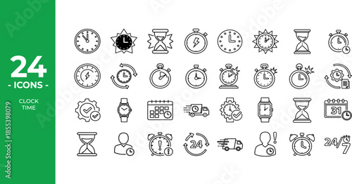 Premium Clock & Time Icon Pack