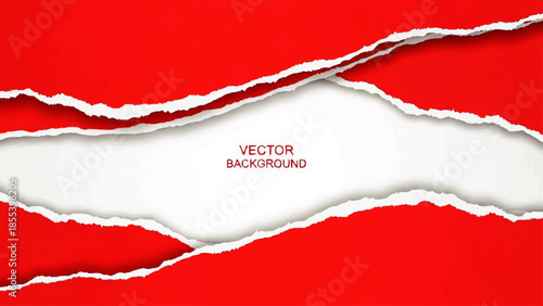 Torn Paper Edge with White Space Inside.