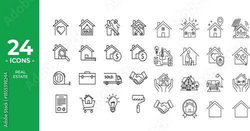 Real Estate Icons for Web & App