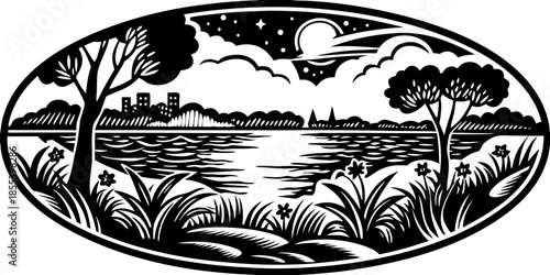 Serene Summer Evening Scene