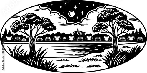 Serene Summer Evening Scene