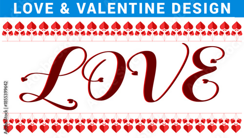 Seamless Red Heart Pattern Background for Love and Valentine Design