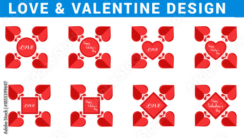 Seamless Red Heart Pattern Background for Love and Valentine Design